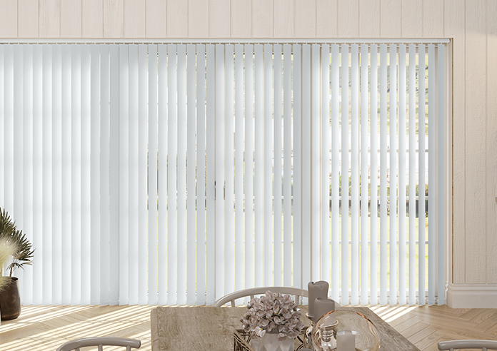 Trinity (FR Blackout), Silk White - Vertical Blind - Image 3